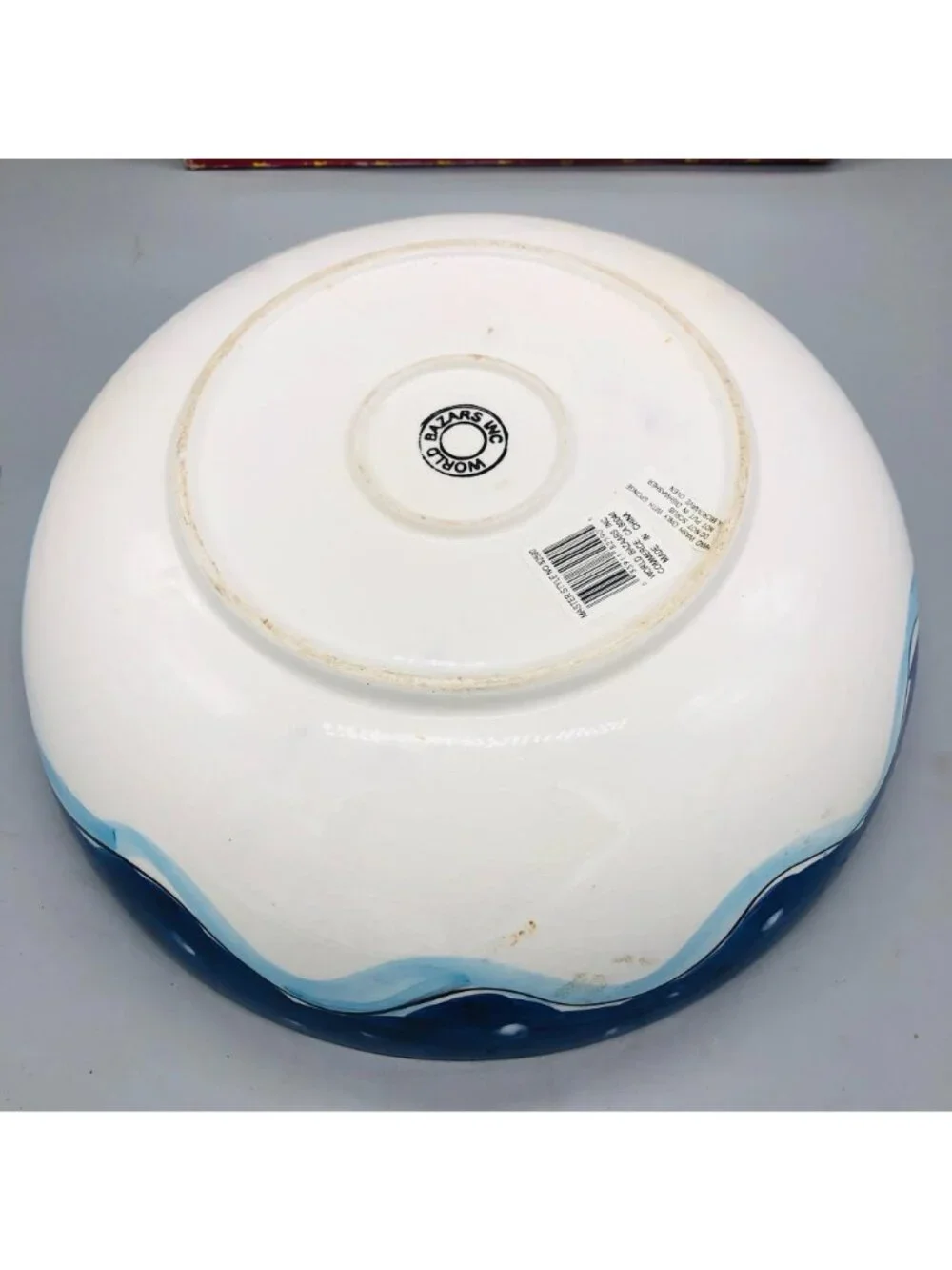 Holiday Ceramic Serving Bowl Snowmen World Bazar Christmas 12